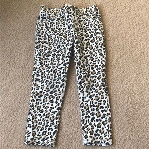 Leopard print toddler jeans